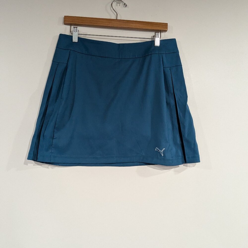 Puma Pleated Skort with Zipper Pocket Teal Size 6